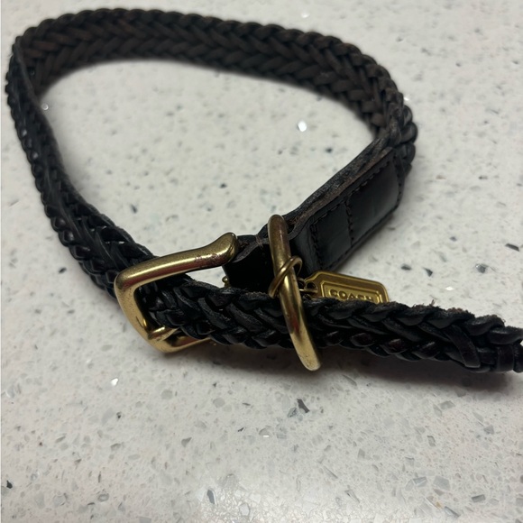 Coach Dog Brown Leather Coach Dog Collar With Brass Buckle Poshmark